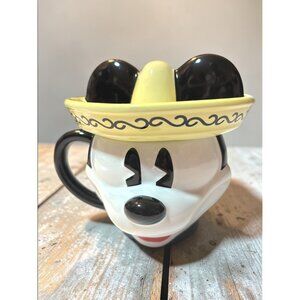 Disney Mickey Mouse Sombrero Ceramic Coffee Mug 3D Character Design 16 Oz